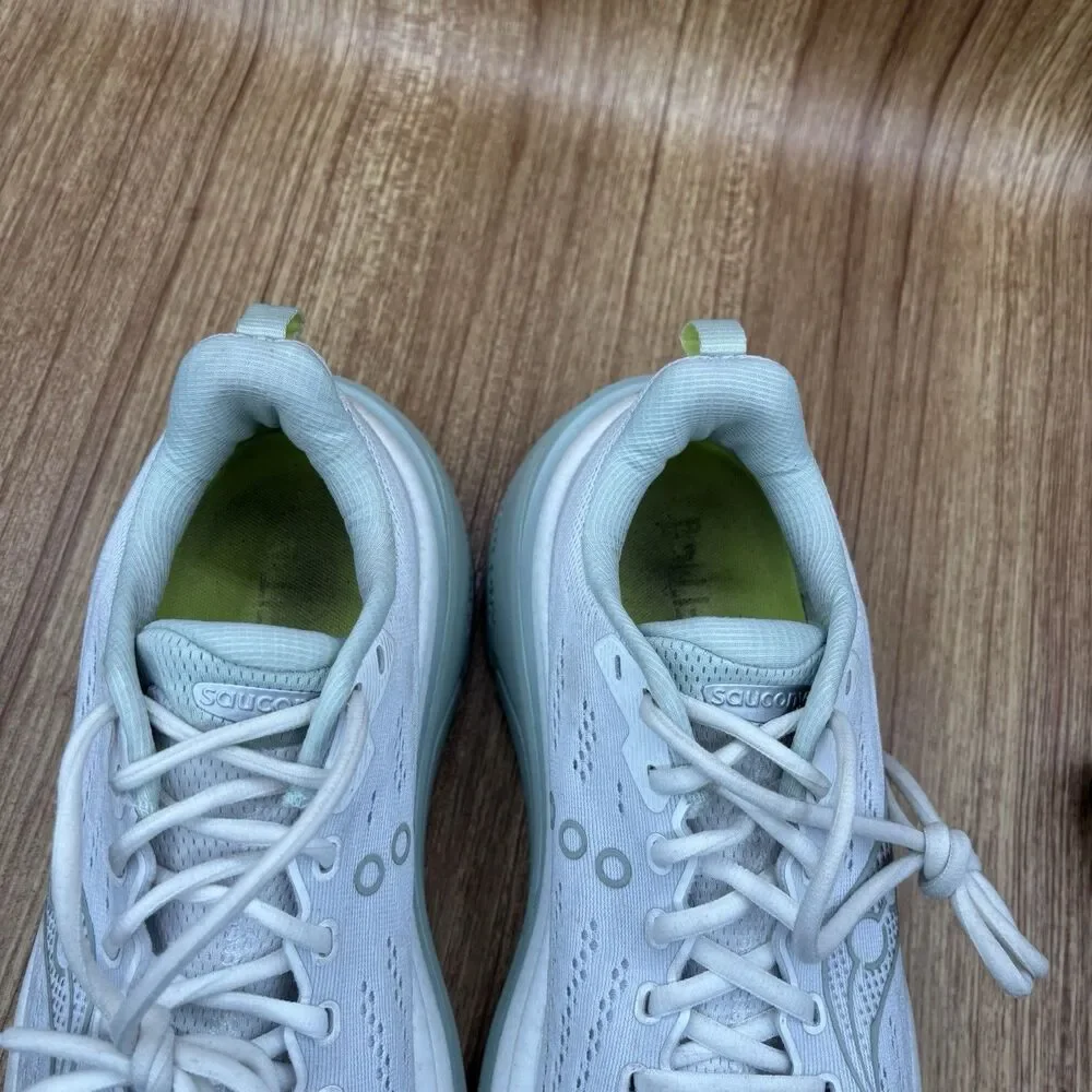 Saucony Women's White Light Green Platform Sneakers